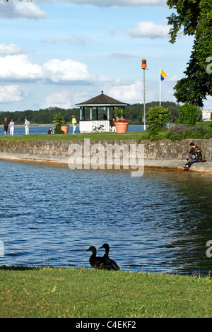 Pavillion-Hütte, Prien Stock Chiemsee Upper Bavaria Germany Stockfoto