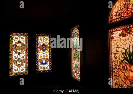 Innerhalb Chicagos Smith Museum der Glasfenster am Navy Pier Stockfoto