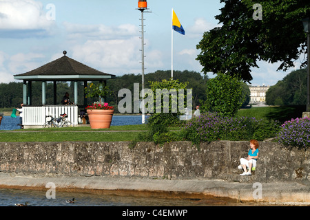 Pavillion-Hütte, Prien Stock Chiemsee Upper Bavaria Germany Stockfoto