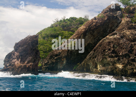 Einige der schönsten Strand Küstenlinien in Fidschi-Inseln im Südpazifik sind in Mamanuca und Malolo Inseln gefunden. Stockfoto