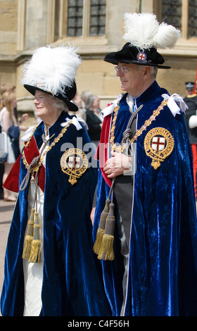 John Major an der Strumpfband-Prozession in WIndsor Castle 2011 Stockfoto