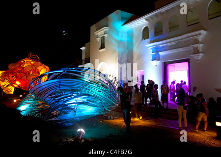 Kunst Skulpturen auf dem Display an das kulturelle Zentrum der Ricardo Palma Universität in Miraflores Stadtteil von Lima, Peru. Stockfoto