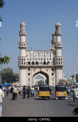 Charminar Hyderabads wichtigsten Wahrzeichen erbaut im Jahre 1591 Stockfoto