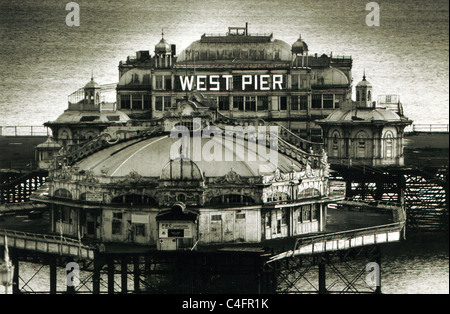 West-Pier in Brighton, aufgenommen im März 1992 Stockfoto