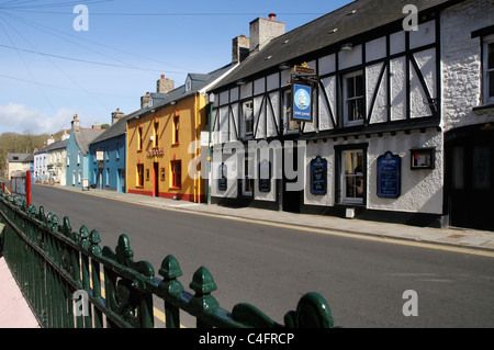 Die Hauptstraße des Dorfes Solva, Pembrokeshire, Wales Stockfoto