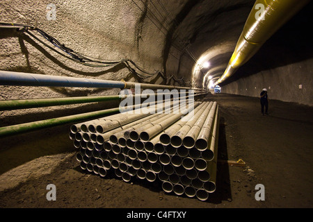 April 2011 - Linie Bau von Rio de Janeiro 4 u-Bahn, als Teil der Stadt-Vorbereitung für die Olympischen Spiele 2016, Brasilien. Stockfoto