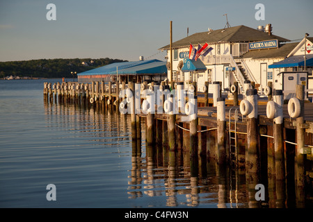 Claudios Muschel Bar in Greenport New York Stockfoto