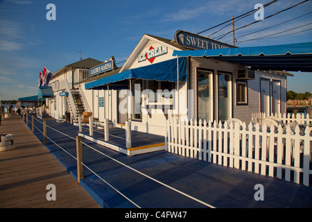 Claudios Muschel Bar in Greenport New York Stockfoto