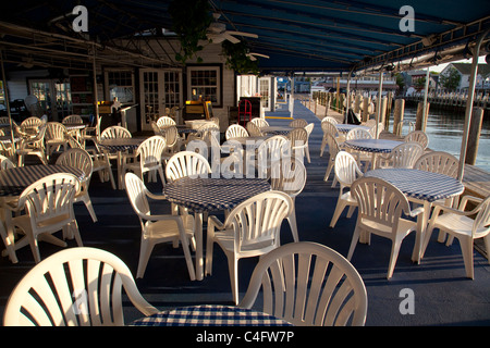 Claudios Muschel Bar in Greenport New York Stockfoto