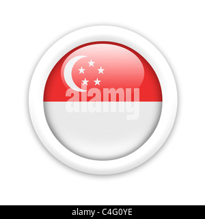 Flagge von Singapur Stockfoto