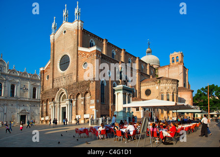 Venedig, Campo San Giovanni e Paolo und Basilika San Giovanni e Paolo Stockfoto