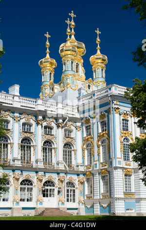 Russland, St. Petersburg, Barock-Katharinenpalast erbaut 1721 verwandelt Zarin Elisabeth Puschkin Tsarskoe Selo Stockfoto