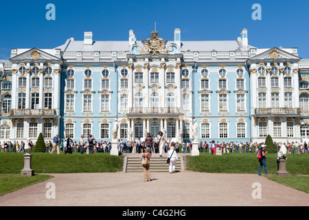 Russland St Petersburg Barock Catherine Palast gebaut 1721 verwandelt die Zarin Elisabeth Puschkin in Zarskoje Selo Stockfoto