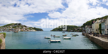 Panorama-Foto von Dart River Mündung von Bayard Cove Dartmouth South Devon England UK GB britischen Inseln Stockfoto