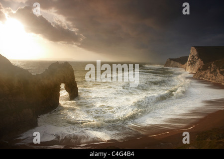 Seegang bei Durdle Door, Dorset, England Stockfoto