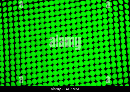 Grüne Punkte abstrakten Hintergrund aus Fokus grüne LED panel Stockfoto