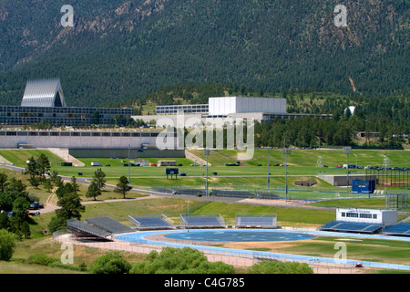 Der Campus der United States Air Force Academy in Colorado Springs, Colorado, USA. Stockfoto