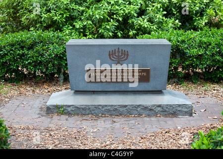 Denkmal für die jüdischen Bevölkerungsgruppe, Savannah, Georgia Stockfoto