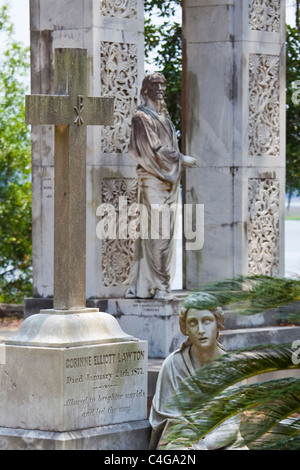 Grab von Corinne Elliott Lawton, Bonaventure Friedhof, Savannah, Georgia Stockfoto