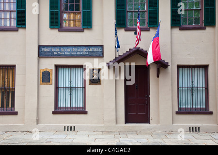 Erste Pfadfinderin Sitz in Amerika, Savannah, Georgia Stockfoto