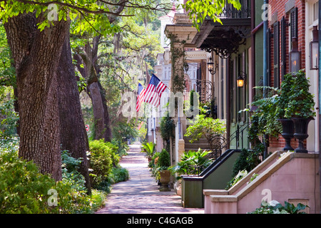 Alte Stadt Savannah, Georgia Stockfoto