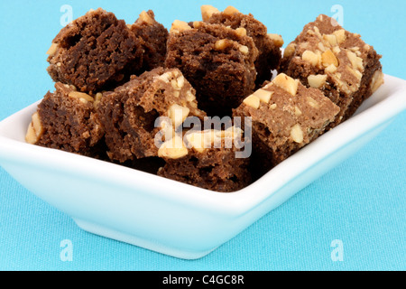 frische herrlich feucht Brownies mit einem tief fudgy Schokoladenaroma Stockfoto