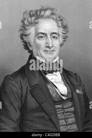 Michel Eugene Chevreul (1786-1889) auf Gravur von 1800 s. Französischer Chemiker. Stockfoto