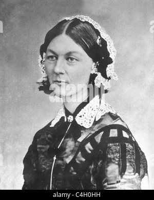 Florence Nightingale ist berühmt für ihre pflegerische Arbeit während des Krimkrieges (1854-56).  Archiv des Pressedienstes Portrait Stockfoto