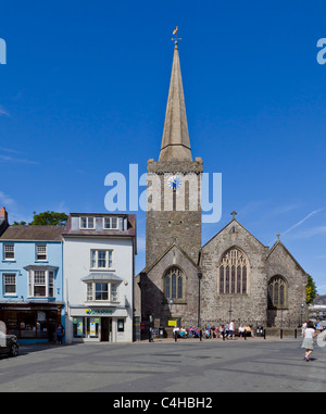 St. Marien-Kirche in St Mary, s Straße, Tenby, Pembrokeshire, Wales. Stockfoto