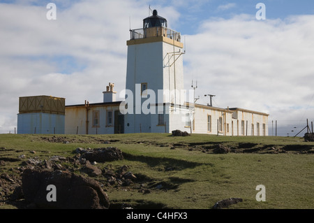 Eshaness Leuchtturm Shetlandinseln Schottland Großbritannien erbaut zwischen 1925 und 1929 aus Beton wegen der Ungeeignetheit der lokalen Stein auf Shetland Festland Stockfoto