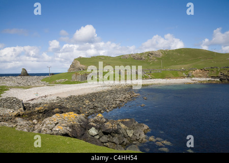 Fethaland Shetland-Inseln Schottland UK verlassene Gebäude in diesem Dorf einst Shetland verkehrsreichsten Fischfangstation Haaf Stockfoto