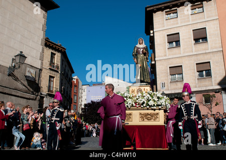 Religiöse Prozession für fest von San Isidro, Madrid, Spanien Stockfoto