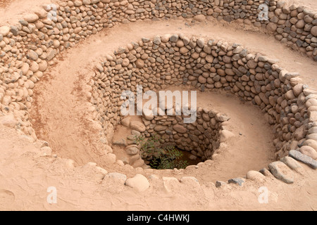 Nazca Cantayo Aquädukte, noch funktionieren heute Peru Stockfoto