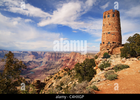 Grand Canyon Wachturm in der Wüste anzeigen übersehen Stockfoto