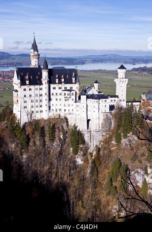 Schloss Neuschwanstein in Bayern neben der Stadt Füssen, Deutschland Stockfoto