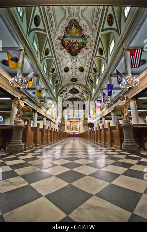 Kathedrale St. Louis im French Quarter von New Orleans LA USA Interior View Stockfoto