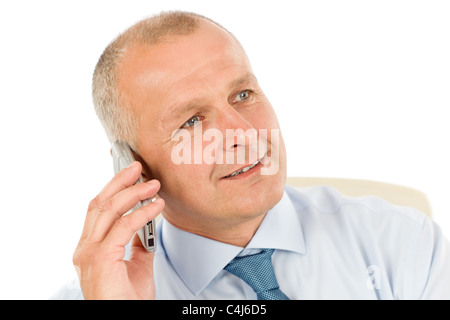 Glücklich erfolgreicher Geschäftsmann Reife professionelle isoliert Porträt Stockfoto