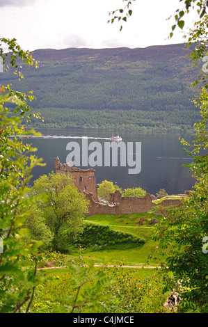 Urquhart Castle am Loch Ness, Highland, Schottland, Vereinigtes Königreich Stockfoto