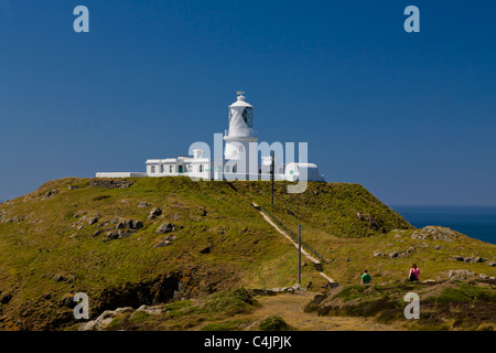 Strumble Head Leuchtturm, Pembrokeshire, Wales UK Stockfoto