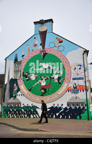 Wandbild an der High Street, Invergordon, Highland, Schottland, Vereinigtes Königreich Stockfoto