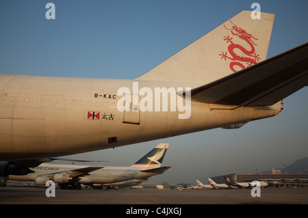 Dragonair Flugzeug Livree Heckflosse Schweif logo Stockfoto