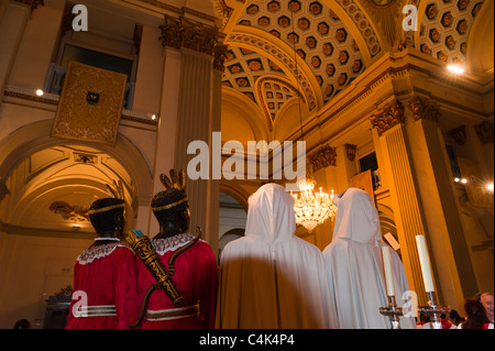 150. Parade der Riesen und Big-Köpfe, St. Laurentius-Kirche San Fermín Street-Party, Pamplona, Navarra, Spanien, Europa. Stockfoto