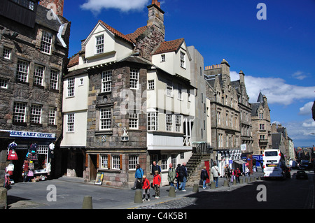 15. Century John Knox House, Royal Mile, Altstadt, Edinburgh, Lothian, Schottland, Vereinigtes Königreich Stockfoto