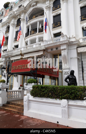 Eingang zum Chantecler Restaurant im Art-Deco-Hotel Negresco an der Promenade des Anglais-Nizza-Frankreich Stockfoto