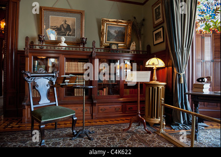 Die Innenräume der Craigdarroch Castle in Victoria, British Columbia, ist einem historischen, viktorianischen Châteauesque Herrenhaus. Stockfoto