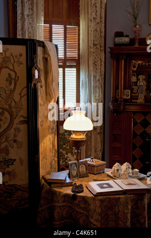 Die Innenräume der Craigdarroch Castle in Victoria, British Columbia, ist einem historischen, viktorianischen Châteauesque Herrenhaus. Stockfoto