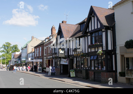 Sheep Street und der Rose &amp; Crown Pub Stratford Upon Avon Stockfoto