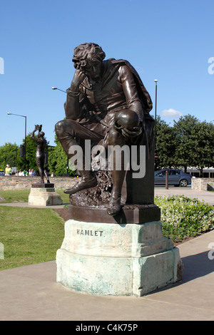 Statue von Hamlet Stratford-Upon-Avon, Warwickshire Stockfoto