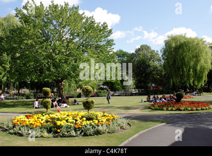 Abtei-Haus-Gärten Winchester Hampshire Stockfoto