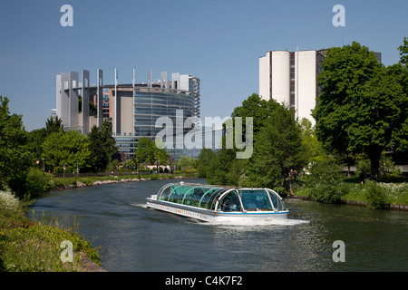 Regierungsgebäude von der Europäischen Union, Straßburg, Frankreich, Europa Stockfoto